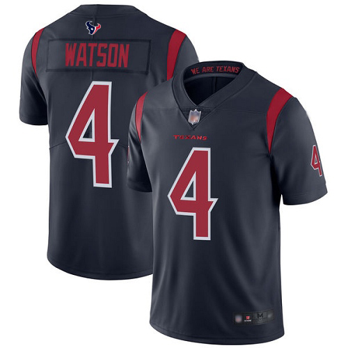 Houston Texans Limited Navy Blue Men Deshaun Watson Jersey NFL Football #4 Rush Vapor Untouchable